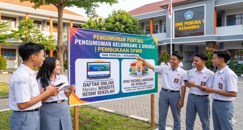 Pembukaan SPMB Gelombang 3 SMK Pemuda 1 Kesamben Resmi Dibuka! Segera Daftarkan Dirimu!