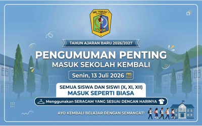 PENGUMUMAN: Memasuki Tahun Ajaran Baru 2026/2027 SMK Pemuda 1 Kesamben