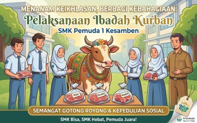 Menanam Keikhlasan, Berbagi Kebahagiaan: Liputan Pelaksanaan Ibadah Kurban di SMK Pemuda 1 Kesamben